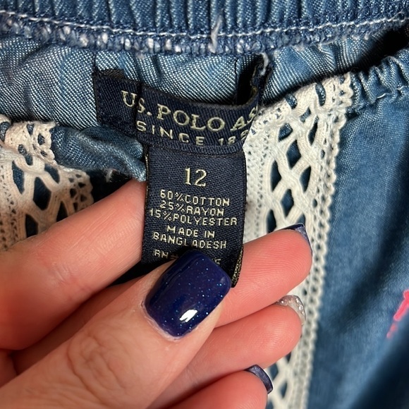 NWOT Girls Denim Romper - Picture 2 of 5